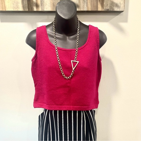 St. John Couture Vintage Crop Sweater Tank - Picture 2 of 8